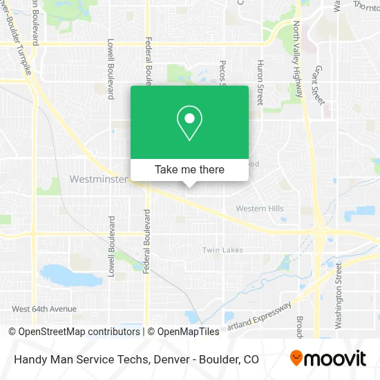 Handy Man Service Techs map