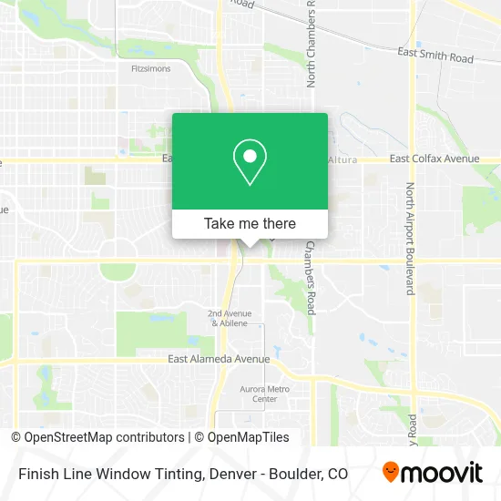 Finish Line Window Tinting map