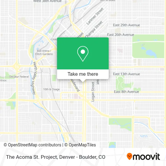 The Acoma St. Project map