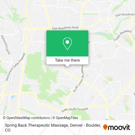 Spring Back Therapeutic Massage map