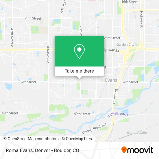 Roma Evans map