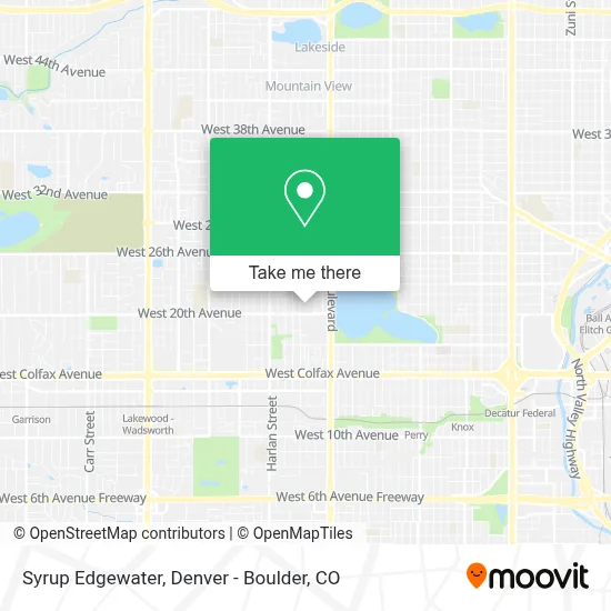 Syrup Edgewater map