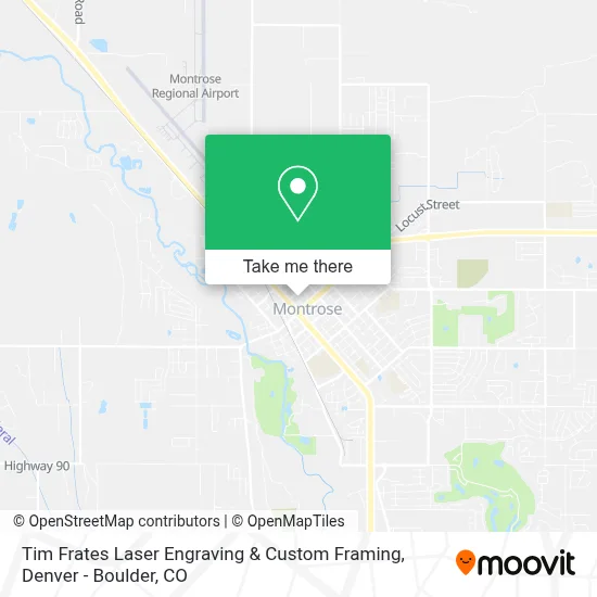 Tim Frates Laser Engraving & Custom Framing map