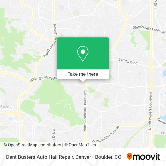 Dent Busters Auto Hail Repair map