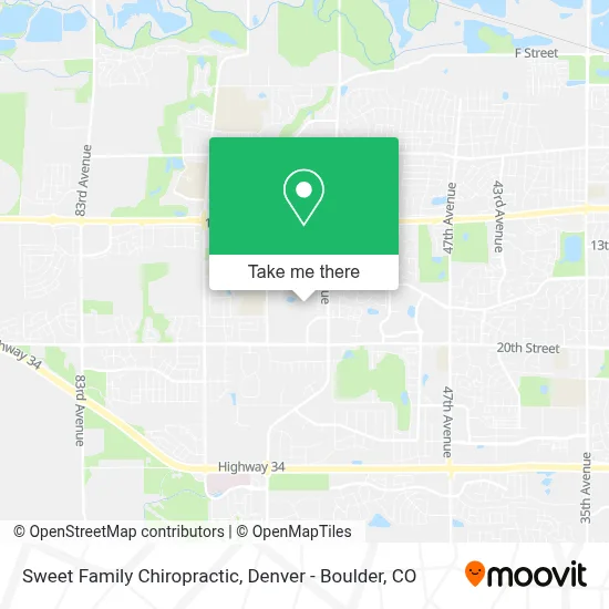 Sweet Family Chiropractic map