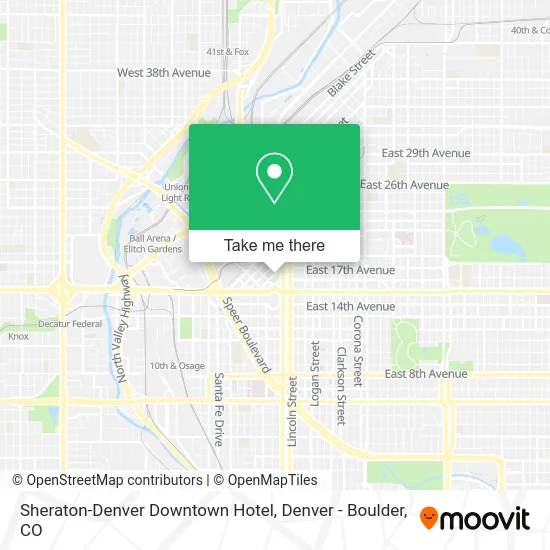 Mapa de Sheraton-Denver Downtown Hotel