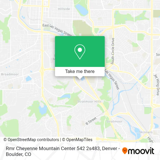 Rmr Cheyenne Mountain Center 542 2s483 map