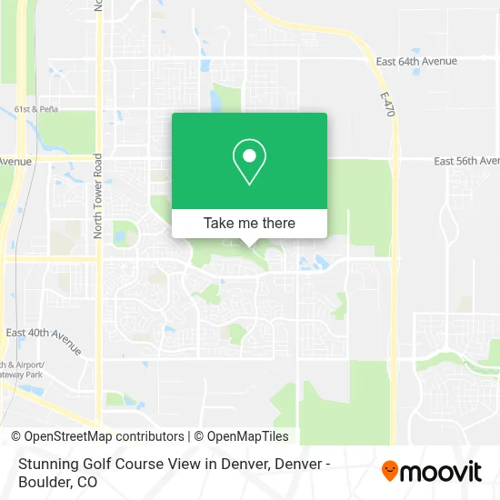 Stunning Golf Course View in Denver map