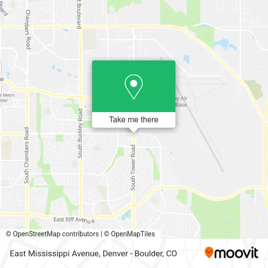 East Mississippi Avenue map
