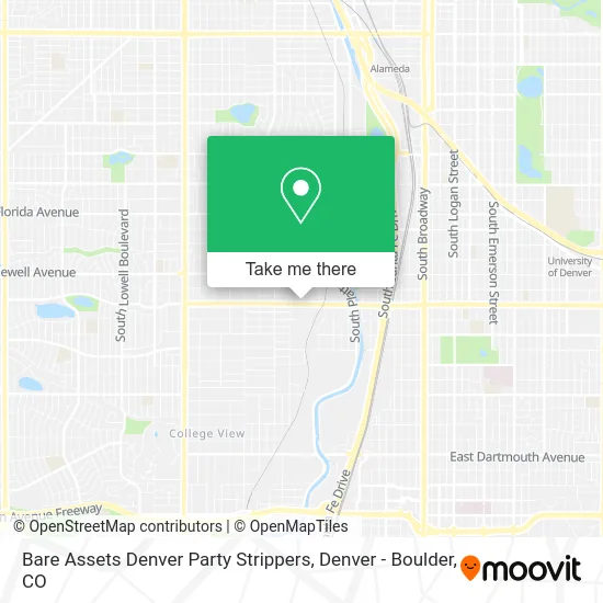Bare Assets Denver Party Strippers map