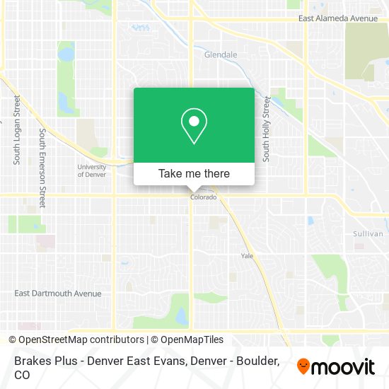 Mapa de Brakes Plus - Denver East Evans