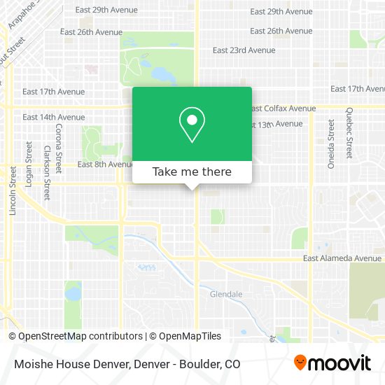 Moishe House Denver map