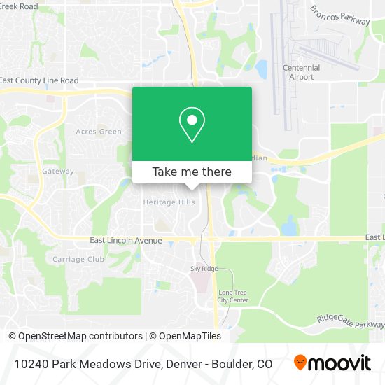 10240 Park Meadows Drive map