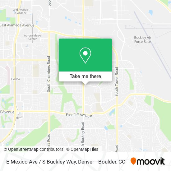 Mapa de E Mexico Ave / S Buckley Way