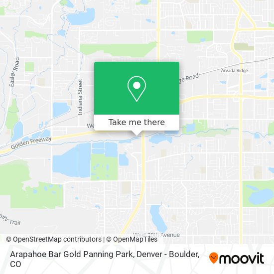 Arapahoe Bar Gold Panning Park map
