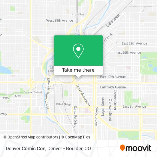 Mapa de Denver Comic Con