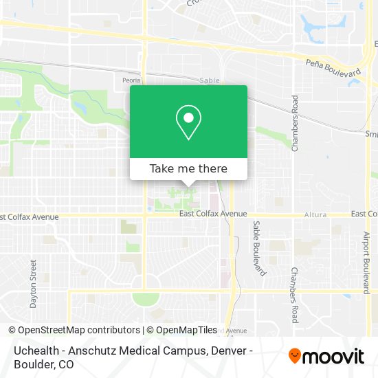 Mapa de Uchealth - Anschutz Medical Campus