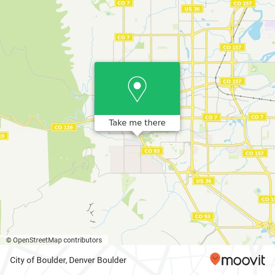 Mapa de City of Boulder