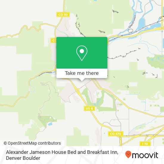 Alexander Jameson House Bed and Breakfast Inn map