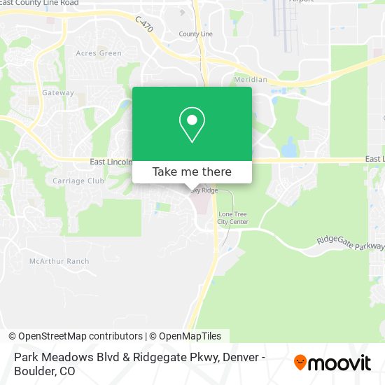 Park Meadows Blvd & Ridgegate Pkwy map