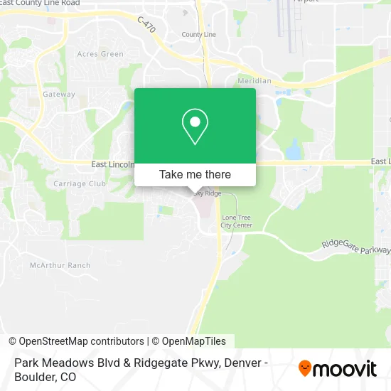 Park Meadows Blvd & Ridgegate Pkwy map