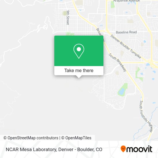 NCAR Mesa Laboratory map
