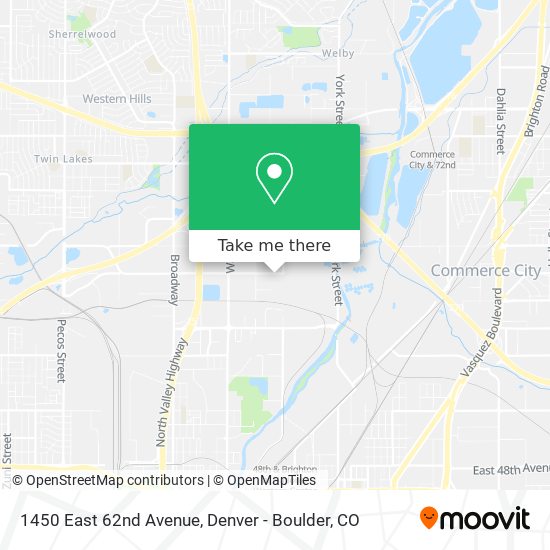 1450 East 62nd Avenue map