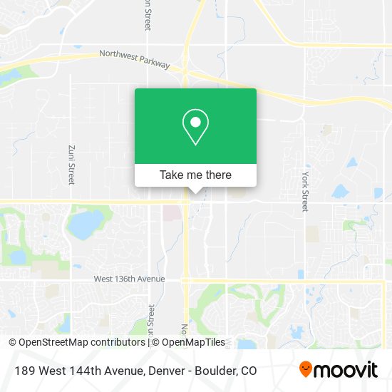 189 West 144th Avenue map