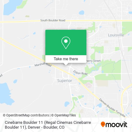 Mapa de Cinebarre Boulder 11 (Regal Cinemas Cinebarre Boulder 11)