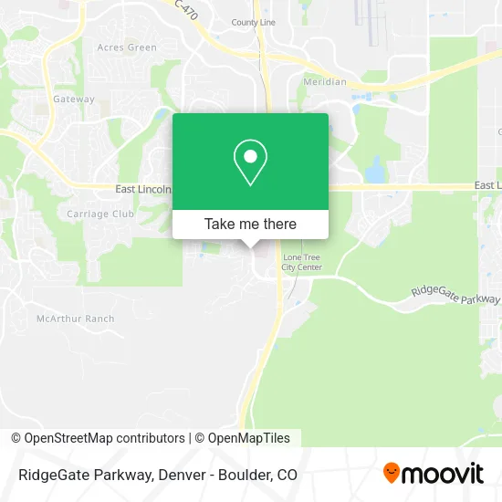 Mapa de RidgeGate Parkway