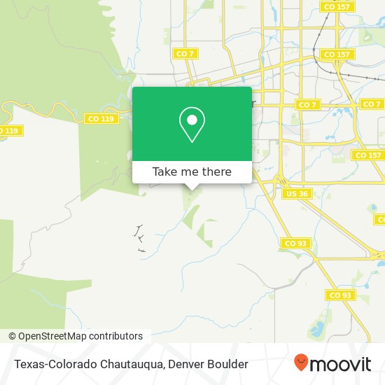 Mapa de Texas-Colorado Chautauqua