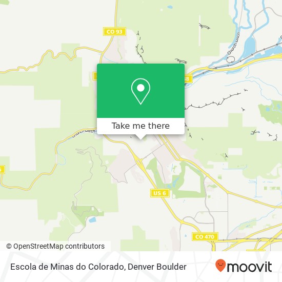 Mapa de Escola de Minas do Colorado