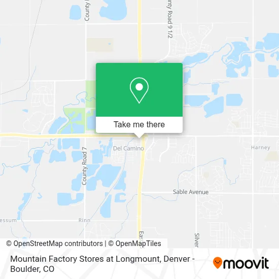 Mountain Factory Stores at Longmount map