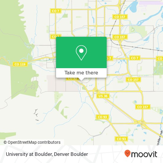 Mapa de University at Boulder