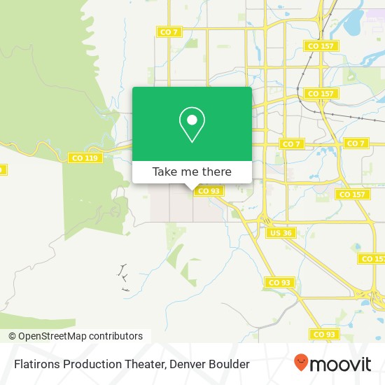 Mapa de Flatirons Production Theater