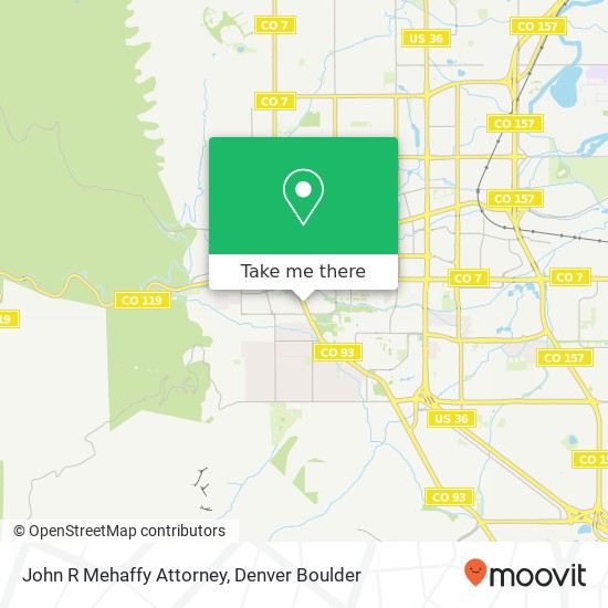 Mapa de John R Mehaffy Attorney