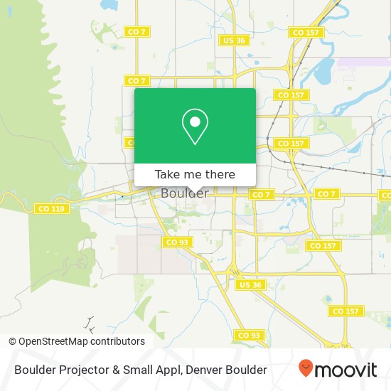 Mapa de Boulder Projector & Small Appl