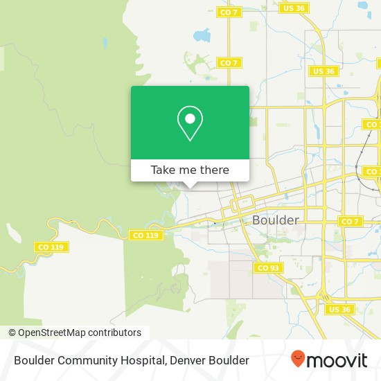 Boulder Community Hospital map