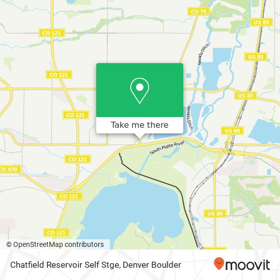 Chatfield Reservoir Self Stge map