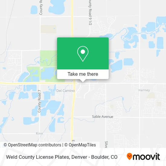 Weld County License Plates map
