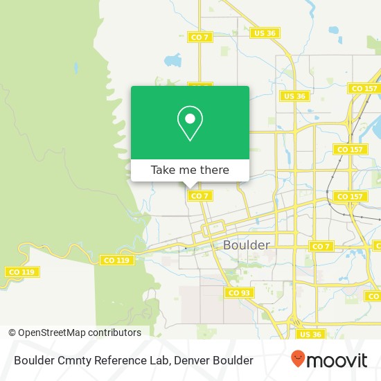 Boulder Cmnty Reference Lab map