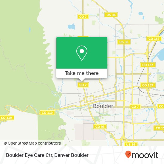 Boulder Eye Care Ctr map