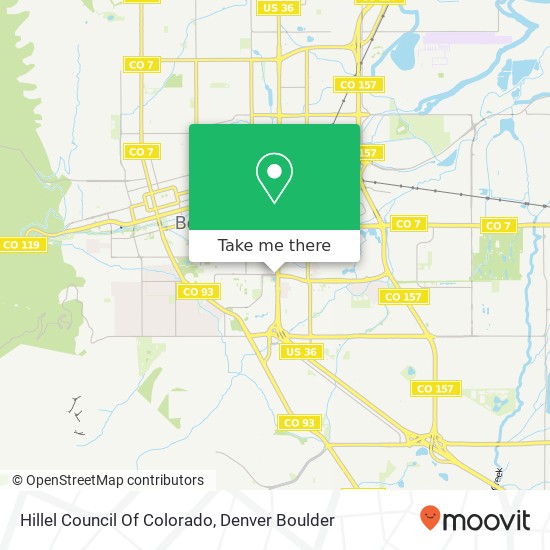 Hillel Council Of Colorado map