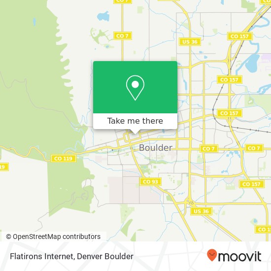 Mapa de Flatirons Internet