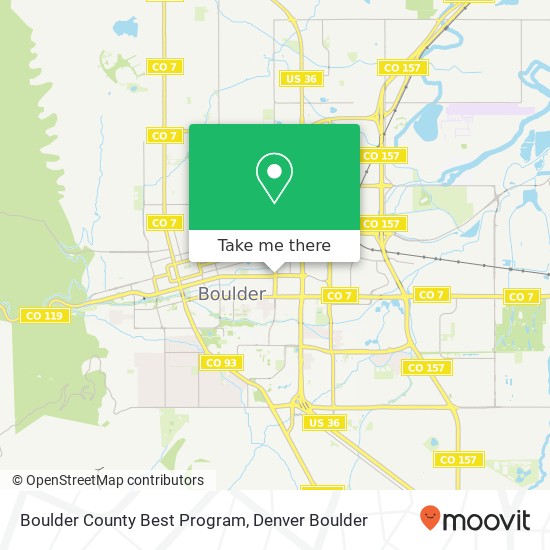 Mapa de Boulder County Best Program