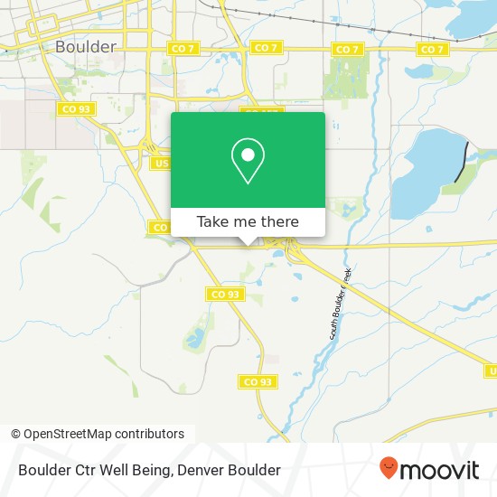 Mapa de Boulder Ctr Well Being