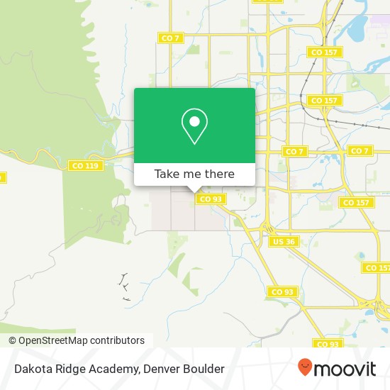 Mapa de Dakota Ridge Academy