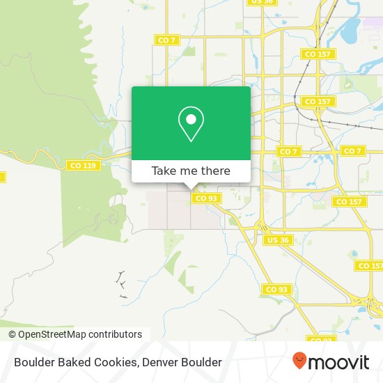 Boulder Baked Cookies map