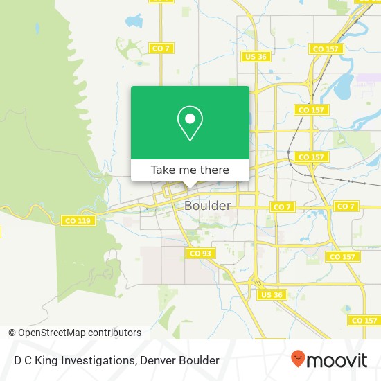 D C King Investigations map