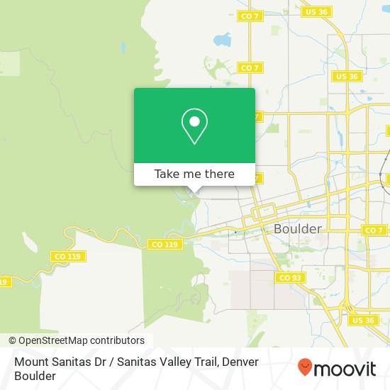 Mount Sanitas Dr / Sanitas Valley Trail map